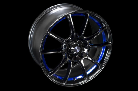 WedsSport SA-25R 18x9.5 +45 Blue Light Chrome II - 2013-2020 FRS / BRZ / 86