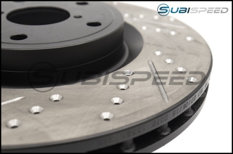 StopTech Drilled and Slotted Sport Rotors (Front) - 2015-2017 STI
