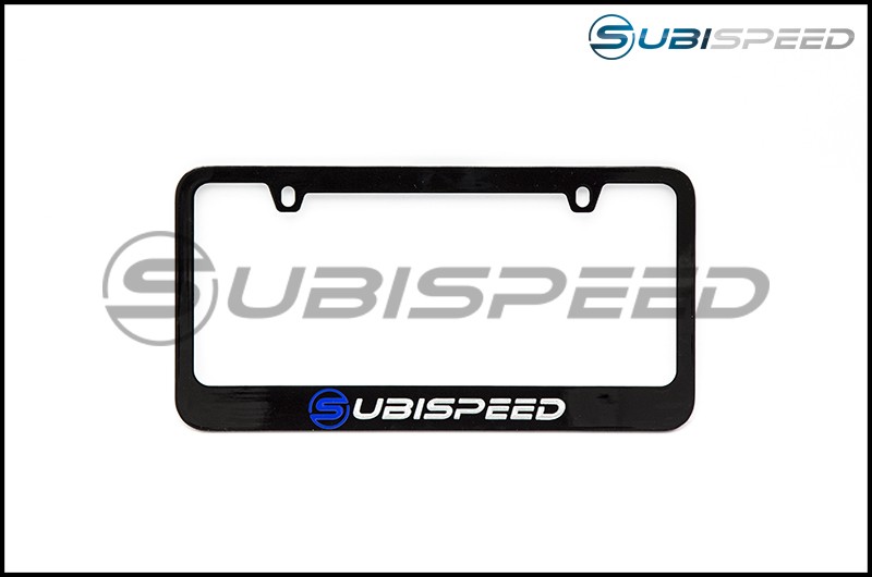 SubiSpeed Logo License Plate Frame in Black