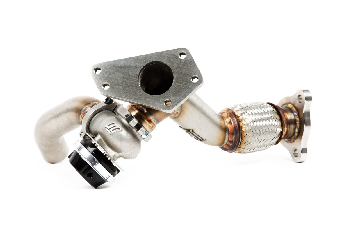 Grimmspeed Wastegate Up Pipe w/ Dump Tube 3Bolt Inlet, 44/45MM VBand