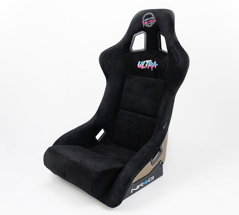 NRG Innovations FRP Bucket Seat ULTRA Edition with peralized back, Black alcantara
