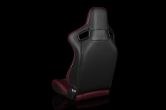 Braum Elite-X Series Sport Seats - Maroon Leatherette (Black Stitching) Pair - Universal