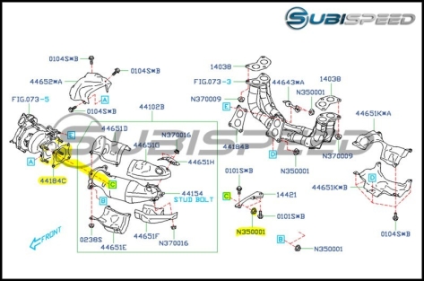 Subaru OEM J Pipe Hardware- 2015+ WRX - 2015+ WRX