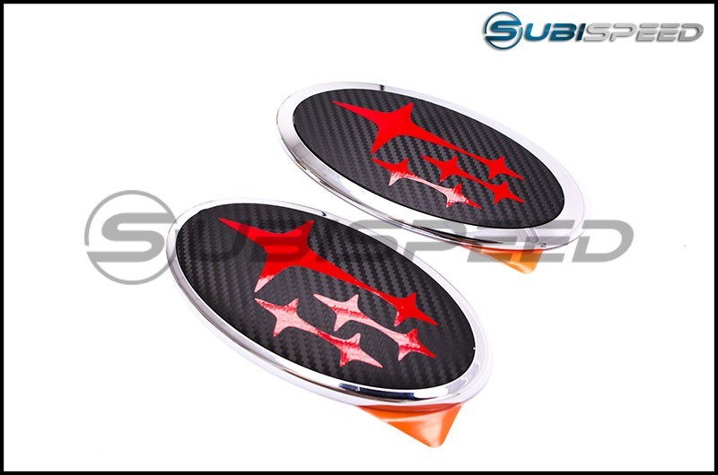 Sticker Fab Front and Rear 3D Carbon Emblem Overlay