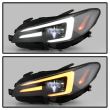 Spyder Apex LED Series Headlights - Black (LED Vehicle Version) not compatible with factory LED model with AFS - 2015-2020 Subaru WRX & STI
