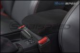JDM Station Alcantara Style Stock Arm Rest Cover with Red Stitching - 2015+ WRX / 2015+ STI