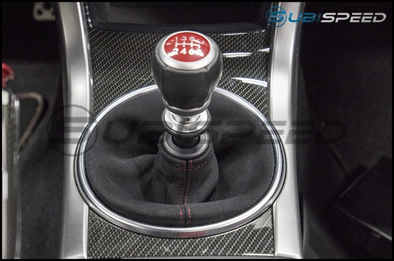 JDM Station Alcantara Style Shift Boot with Red Stitching