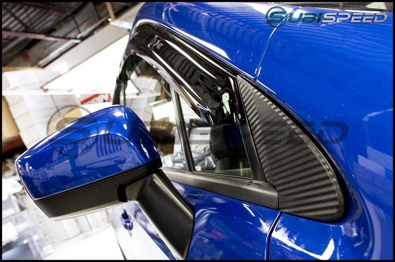 3D Carbon Fiber Quarter Window Trim Overlay
