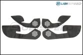 OLM Carbon Look Kick Guard Protection Set with Red Stitching (Non HK Equipped) - 2015+ WRX / 2015+ STI
