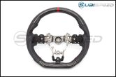 OLM Carbon Pro + 12R (Leather / Carbon / Red Stripe) Steering Wheel - 2015+ WRX / 2015+ STI