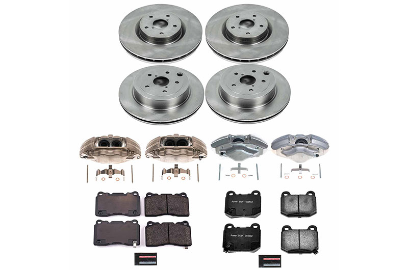Power Stop Z17 Stock Replacement Brake Kit with Calipers (Front and Rear) 20082017 Subaru STI