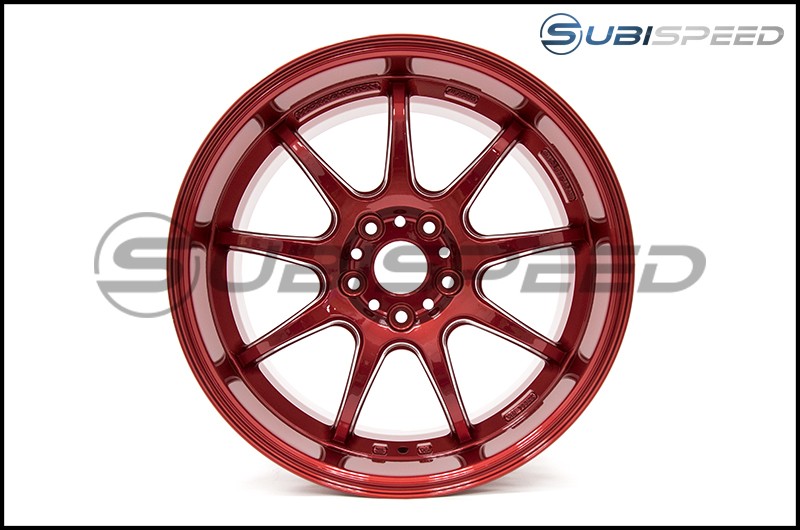 Work Emotion D9R 18x9.5 +38mm Candy Apple Red - 2015+ WRX / 2015+ STI