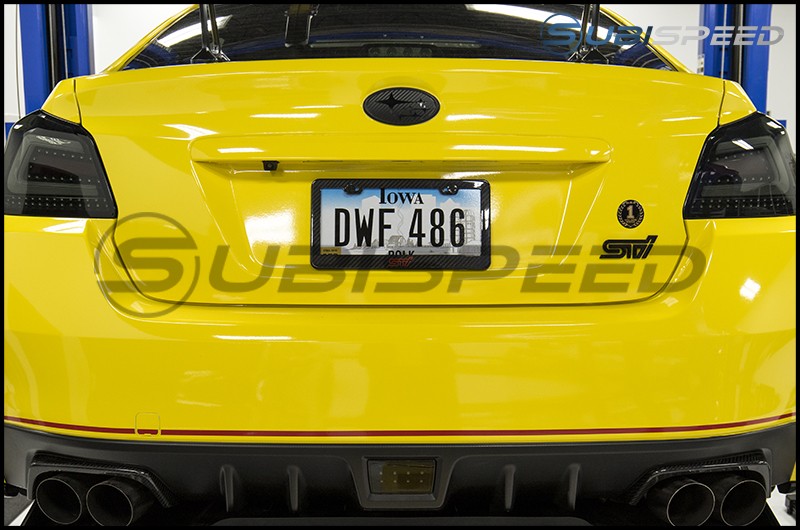 wrx carbon fiber license plate frame