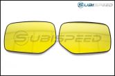 OLM Heated Wide Angle Convex Mirrors (Optional Turn /  Blind Spot Monitoring) Gold Edition - 2015+ WRX / 2015+ STI
