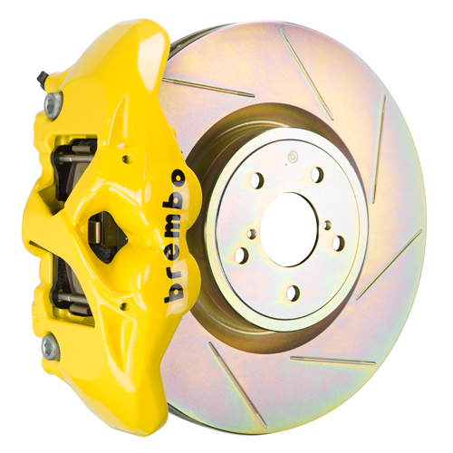 Brembo GT Systems Monobloc 4 Piston 326mm Slotted Yellow Front
