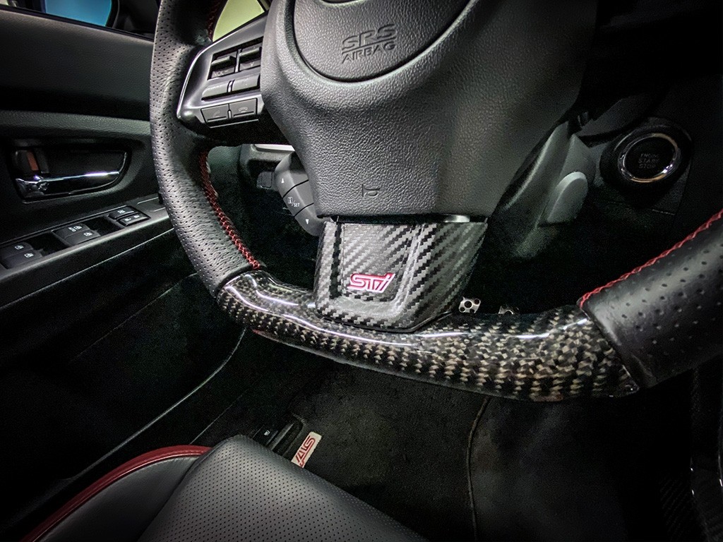 Sticker Fab 3D Carbon V2 STI Full Steering Wheel Lower Overlay