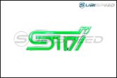 STI Leprechaun Green Trunk Emblem with Silver Border - 2015+ WRX / 2015+ STI