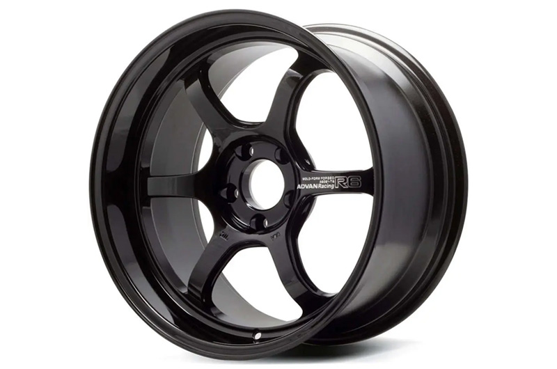 Advan R6 18X9.5 +45 5x100 Racing Titanium Black - Set of 4 - Subaru WRX 2002-2014 / FR-S / BRZ / 86 2013+