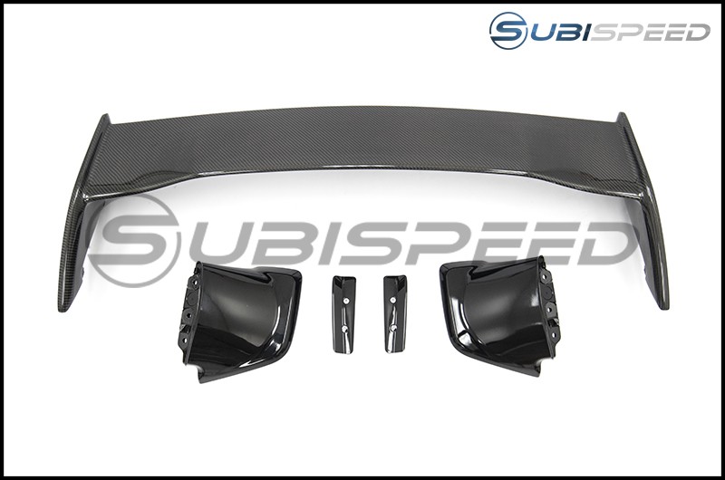 OLM Silverline Carbon OEM STI Style Spoiler with Black Bases