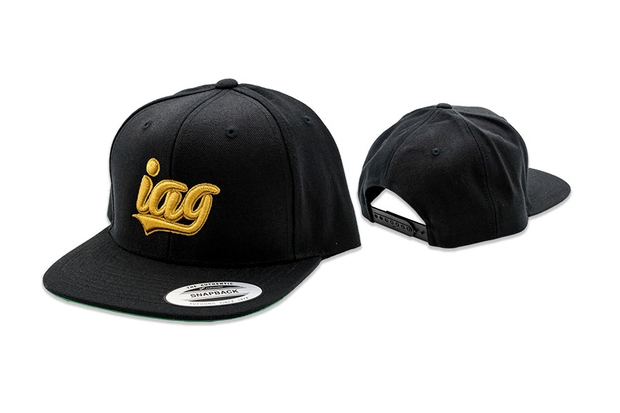 IAG Snapback Hat with IAG Gold Script