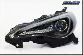 Spec-D Projector Headlight Black Housing With LED - 2013-2016 FRS
