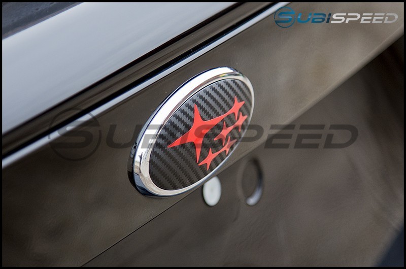 Sticker Fab Front and Rear 3D Carbon Fiber Emblem Overlays 2013+ BRZ