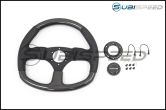 NRG Flat Bottom Carbon Fiber Steering Wheel 320mm Carbon Fiber Center Plate - Universal