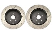 Stoptech Drilled and Slotted Rotor Pair Rear - 2015-2017 Subaru STI