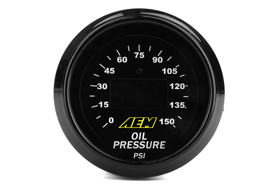 AEM Oil Pressure Gauge Digital 0-150psi 52mm 