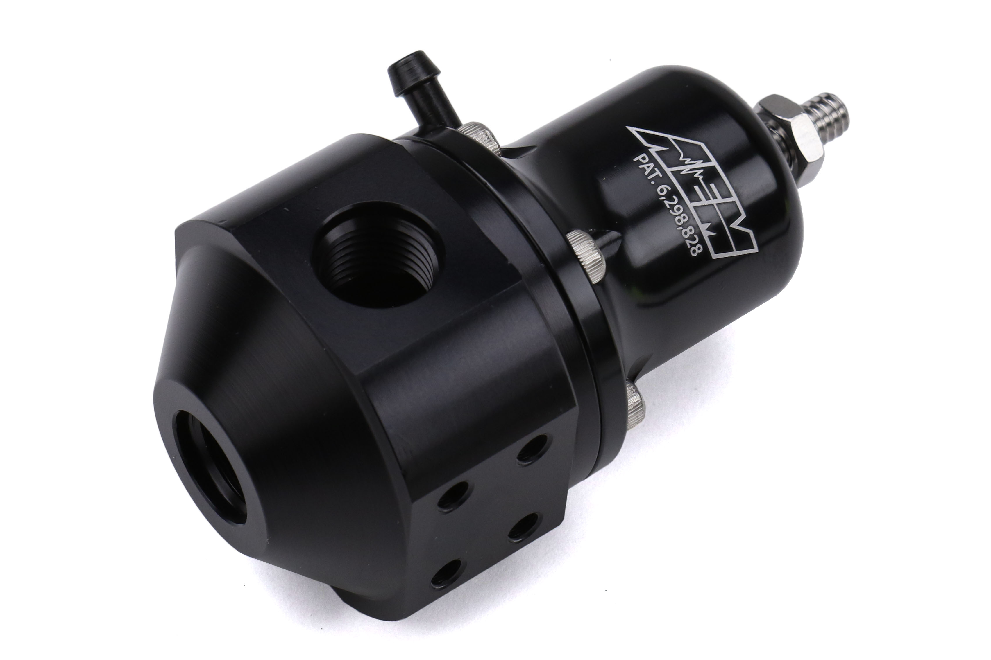 AEM 25305BK Universal High Cap Adjustable Fuel Pressure Regulator