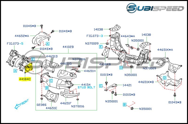 Subaru OEM Turbo to J Pipe Gasket