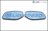 OLM Wide Angle Convex Mirrors with Turn Signals and Defrosters (Blue) - 2015-2021 Subaru WRX & STI / 2015-2017 Crosstrek