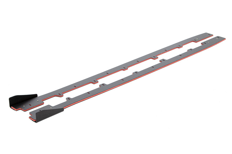 Maxton Design Racing Side Diffusers (Black+Red) with Winglets