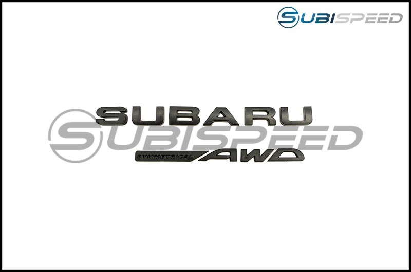 Subaru / Symmetrical AWD Matte Black Trunk Emblem