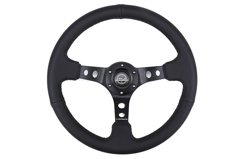NRG Reinforced Steering Wheel 350mm 3in Deep Black