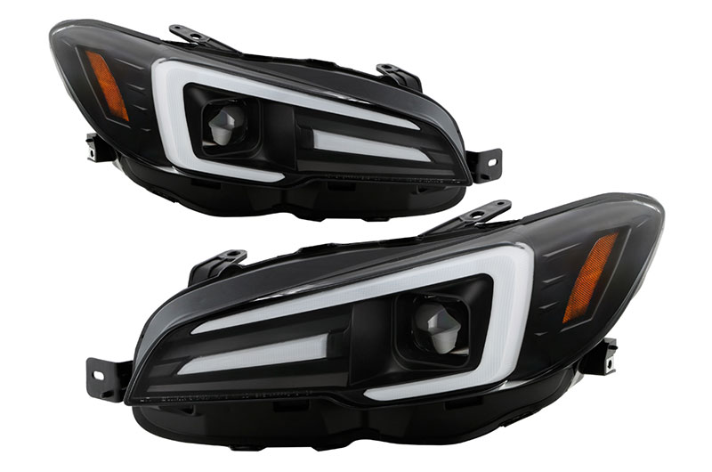 Spyder Apex LED Series Headlights - Black (LED Vehicle Version) not compatible with factory LED model with AFS