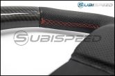 NRG 315mm Carbon Fiber Steering Wheel Red Stitching - Universal