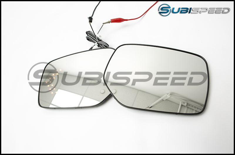 OLM Wide Angle Convex Mirrors with Turn Signals and Defrosters (Clear)